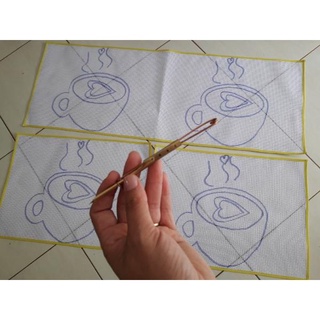 Kit jogo de cozinha xicara coraçao com agulha magica