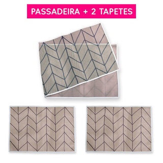 Jogo de cozinha desenho geometrico chevron