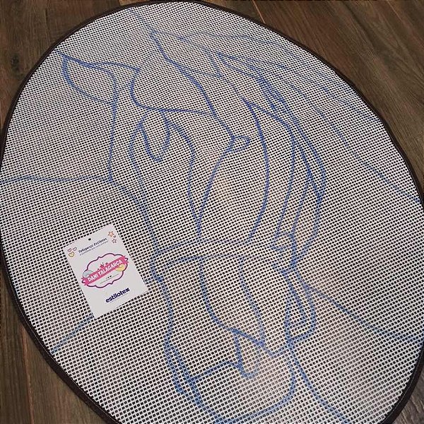 Cavalo vitral talagarça desenhada