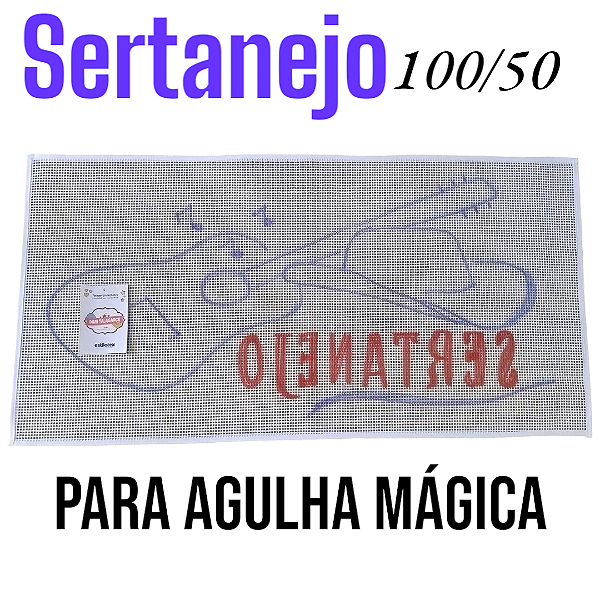 Talagarça desenhada Sertanejo para agulha mágica 100/50