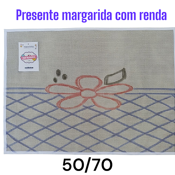 Presente margarida com renda 50/70