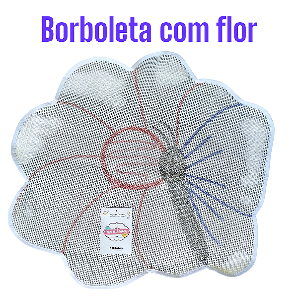 Molde borboleta com flor 60 cm
