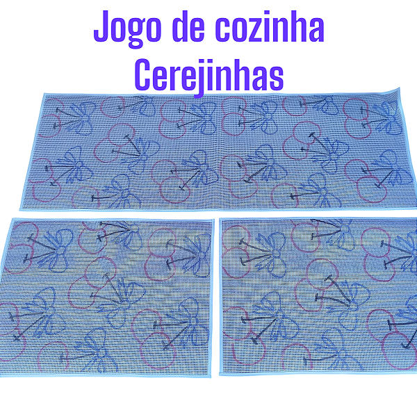 Jogo de cozinha cerejinhas