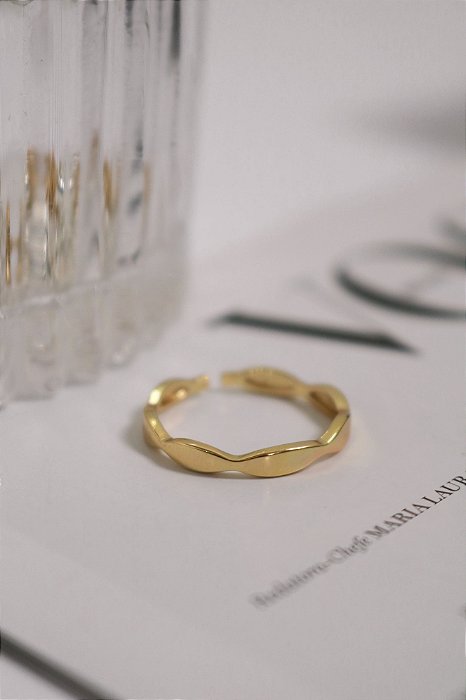 Anel Regulável Nube dourado