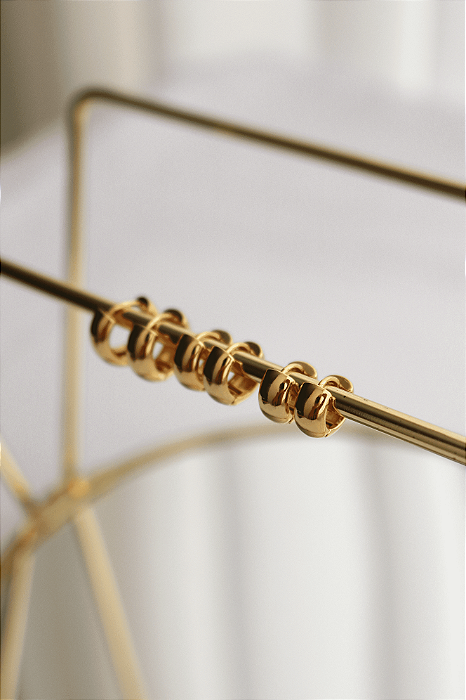 Brinco Trio Argolinhas Sara dourado