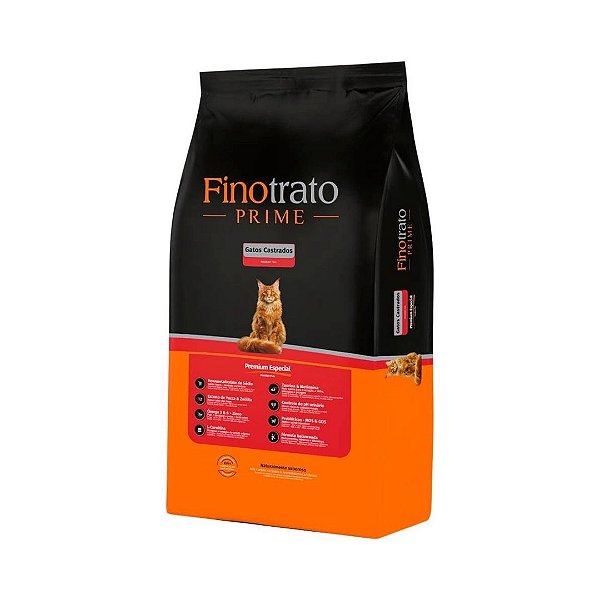 Finotrato Prime Gatos Castrado Frango 1Kg
