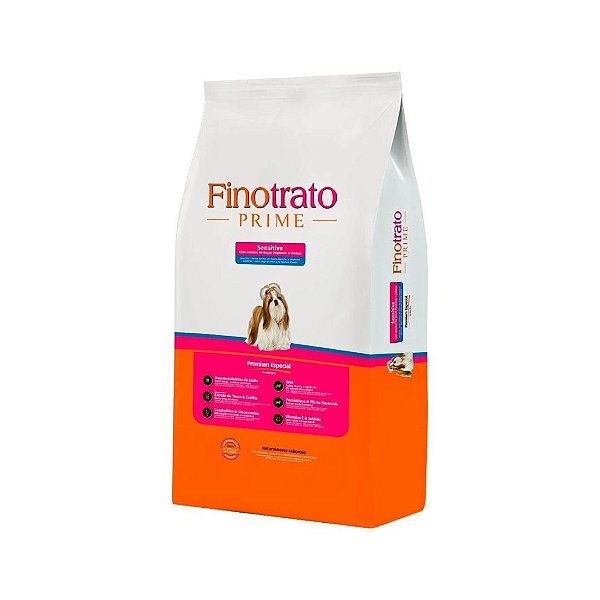 Finotrato Prime Sensitive Adulto Raças Pequenas e Médias 3Kg