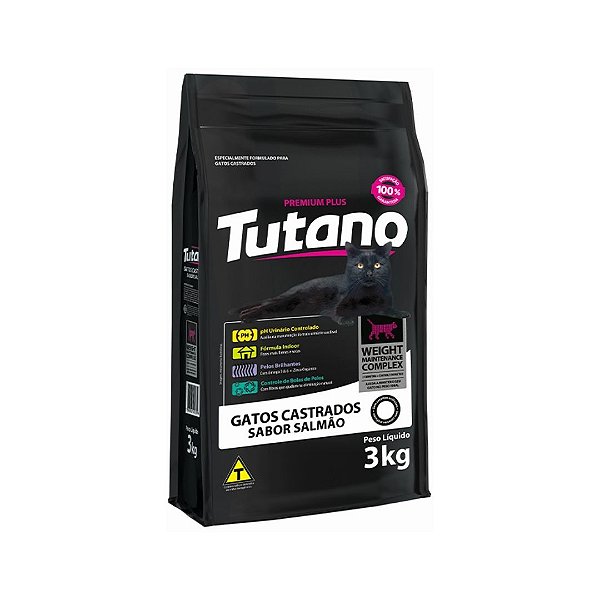 Ração Tutano Gatos Castrados Salmão 3Kg