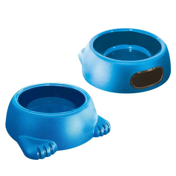 Comedouro Plástico Glamour Furacão Pet Azul 1 L