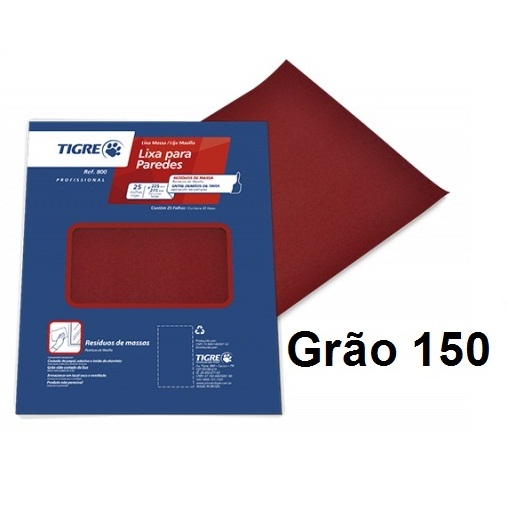 LIXA MASSA/MADEIRA TIGRE GRÃO 150