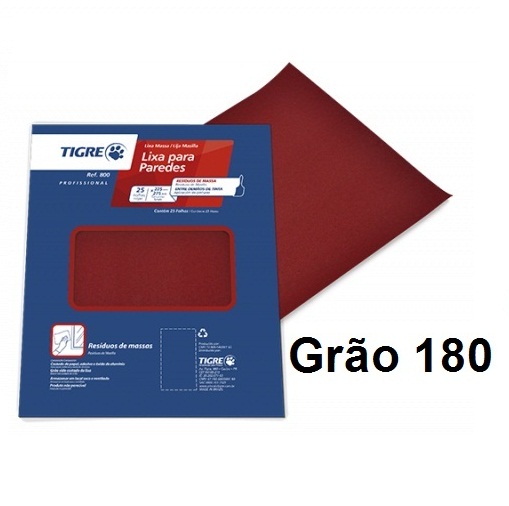 LIXA MASSA/MADEIRA TIGRE GRÃO 180