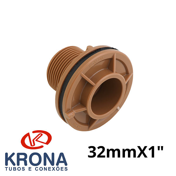 ADAPTADOR SOLDÁVEL FLANGE 32mmX1" PARA CAIXA D' ÁGUA
