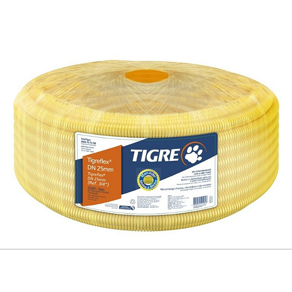 CONDUÍTE ELETRODUTO CORRUGADO TIGRE 25MM - 3/4"