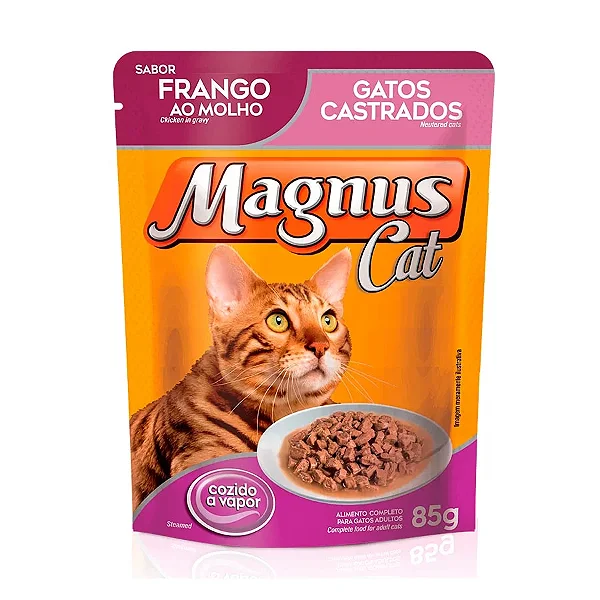 Sache Magnus Gato Castrado Frango Ao Molh 85 g
