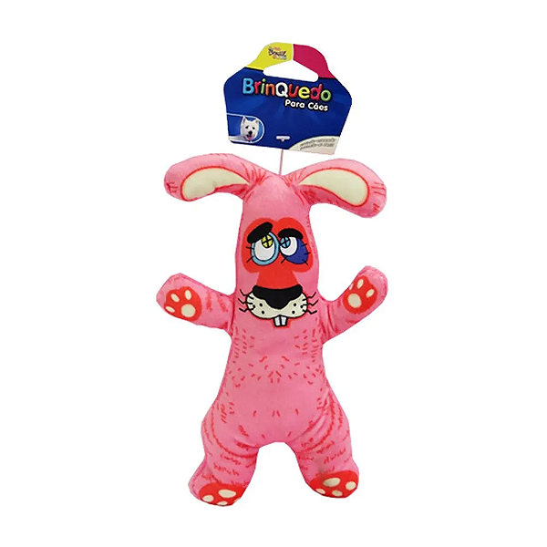 Brinquedo de Pelúcia para Cães Coelhinho Mix Color The Pets Brasil The Pets