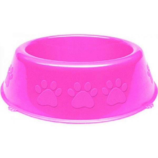 Comedouro Plastico Patinhas Pequeno Lilas 110 ml