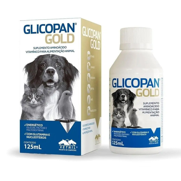 Suplemento Vitamínico Glicopan Gold Vetnil 125 ml