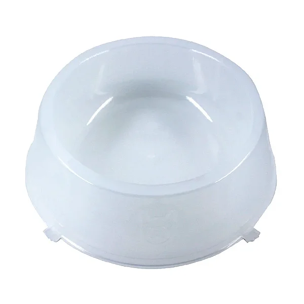 Comedouro Plastico Patinhas Grande Branco 2750 ml