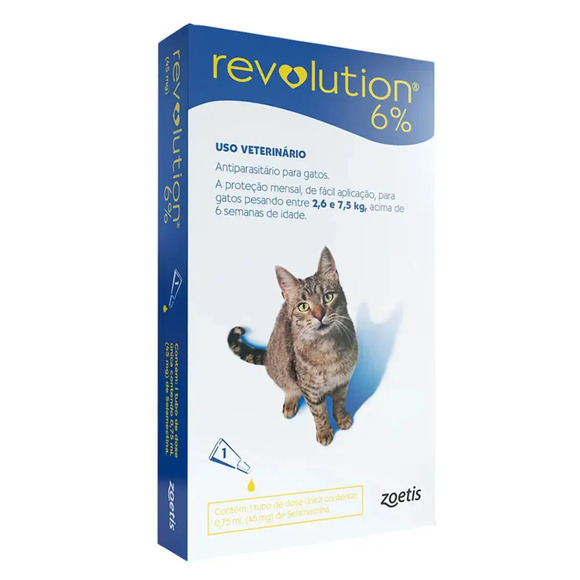 Revolution 6% 45mg Gatos De 2,6 A 7,5kg