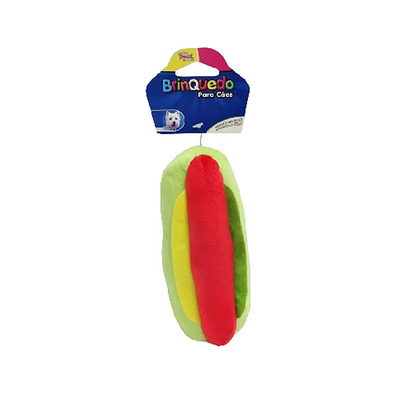 Brinquedo de Pelúcia para Cães Hot dog Mix Color The Pets Brasil The Pets