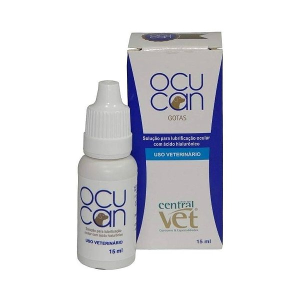 Solução Lubrificante Colírio Ocucan Gotas CentralVet 15 ml