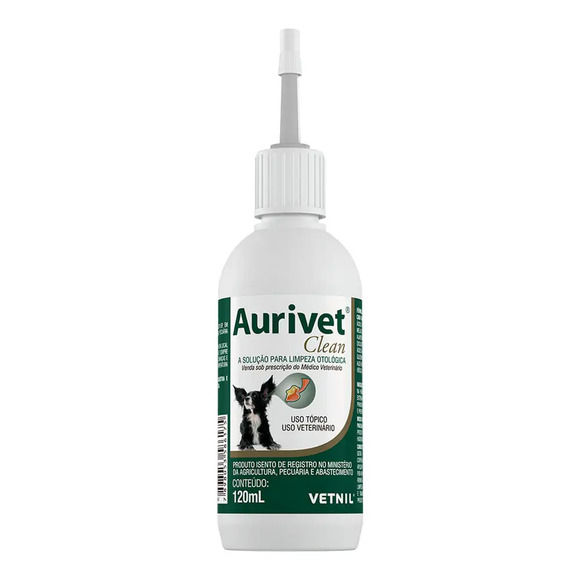 Solução Otológica Aurivet Clean 120 ml
