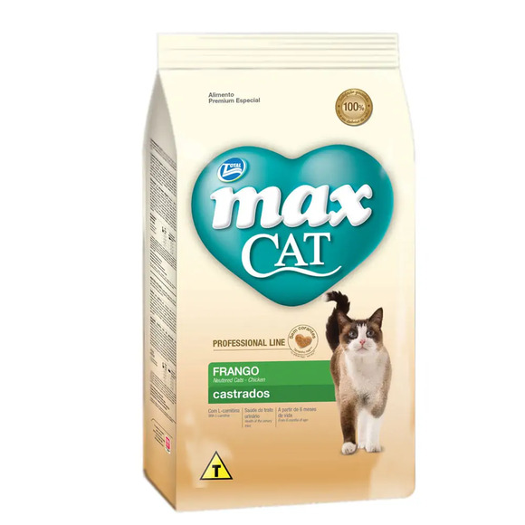 Ração Max Cat Castrados Professional Line Frango 10,1 kg