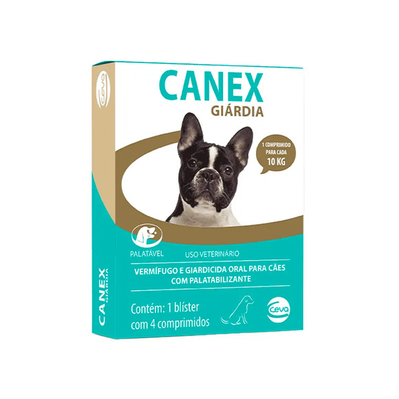 Vermífugo Canex Giárdia 3 4 Comprimidos