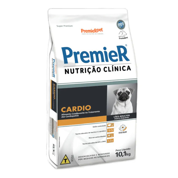Ração Premier Nutrição Clínica Cardio Cães Adultos Porte Pequeno 10,1 kg