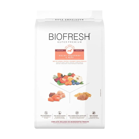 Ração Biofresh Cães Sênior Raças Pequenas e Minis 3 kg