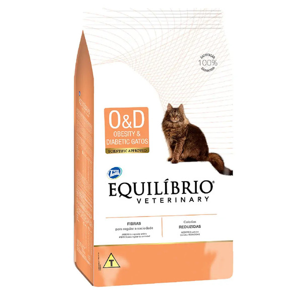 Ração Equilíbrio Veterinary Gatos Obesidade e Diabete 500 g