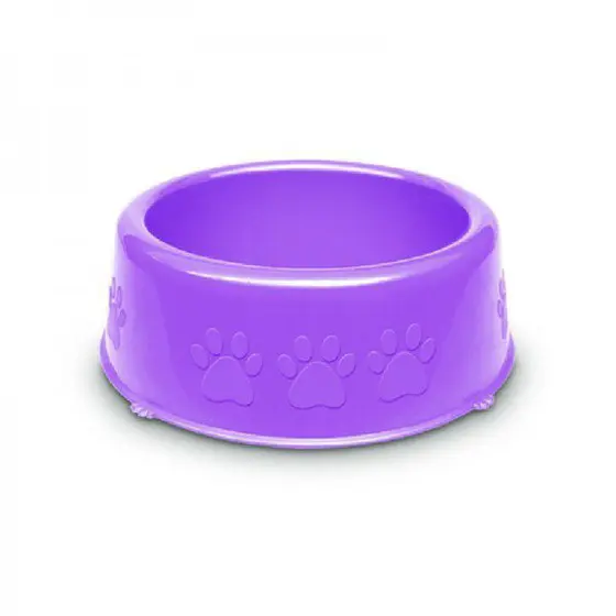 Comedouro Plastico Patinhas Medio Lilas 1900 ml