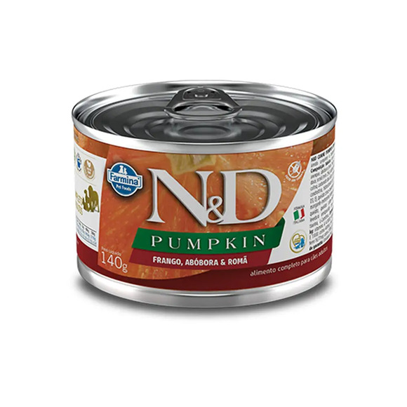 Ração Úmida N&D Pumpkin Cães Frango, Abóbora e Roma 140 g