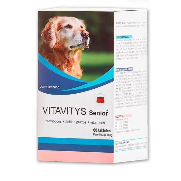 Suplemento para Cachorro Vitavitys Sênior com 60 Tabletes Único