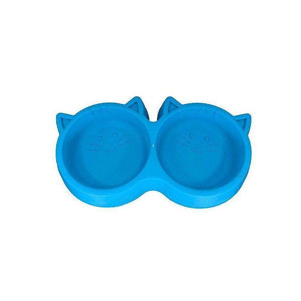 Comedouro Duplo Gato Luxo