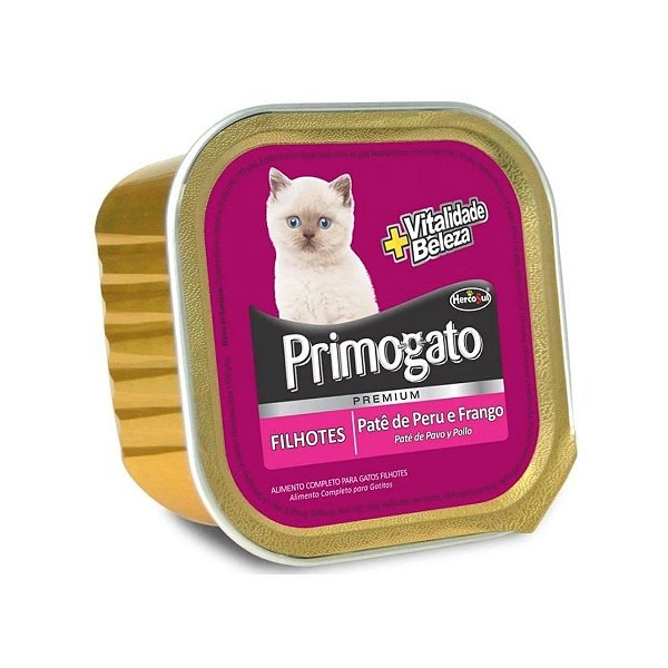 Ração Úmida Primogato Filhotes Peru e Frango Hercosul 150 G
