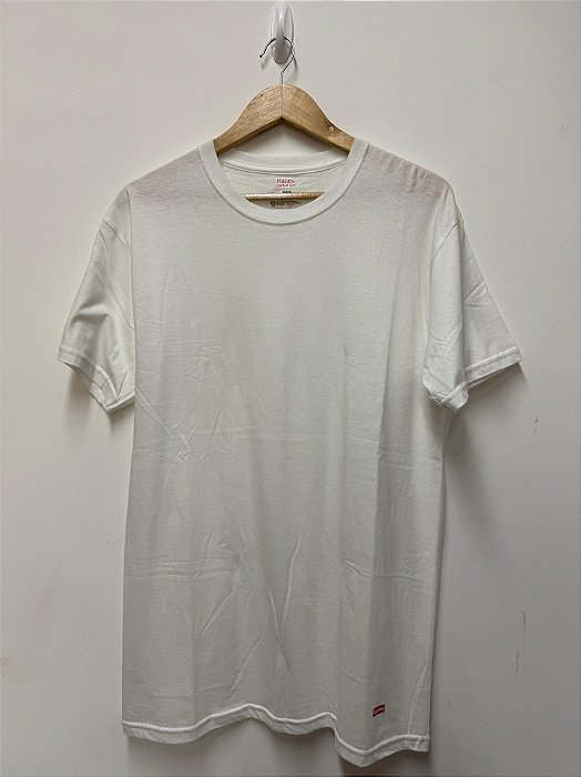 CAMISETA SUPREME X HANES WHITE (UNITÁRIA)