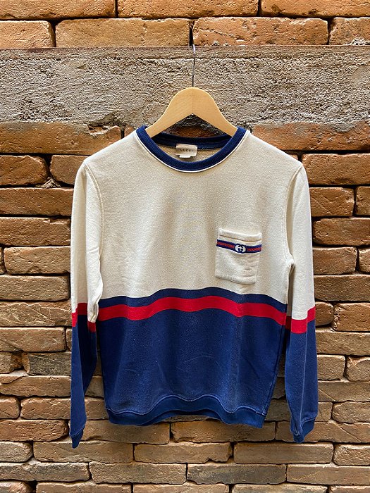 MOLETOM GUCCI STRIPE POCKET