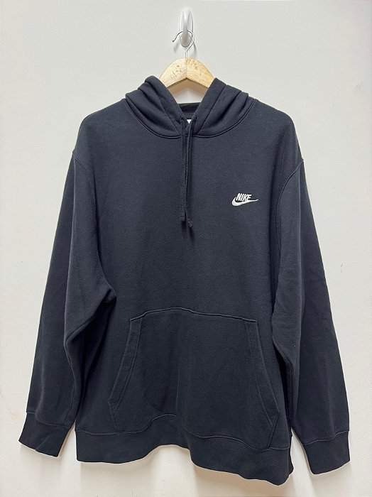 MOLETOM NIKE CLUB PRETO