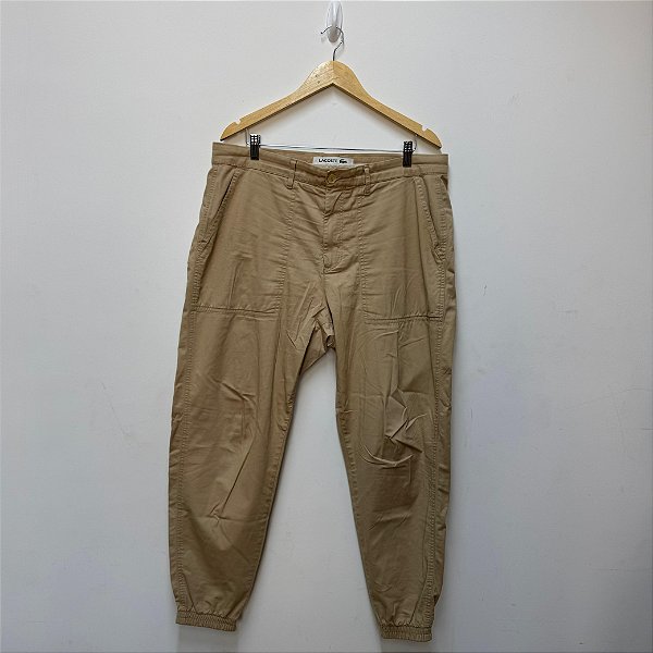 CALÇA LACOSTE JOGGER REGULAR FIT BEGE
