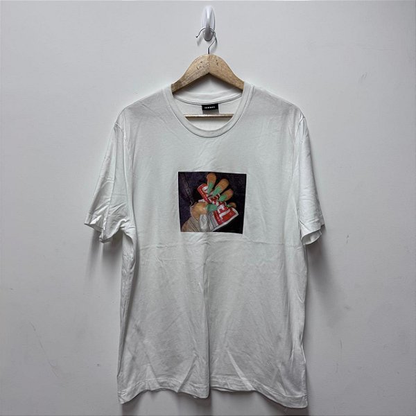 CAMISETA DIESEL HAND PRINT LOGO