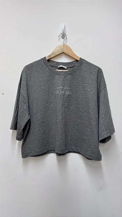 CROPPED ZARA GLITTER GREY