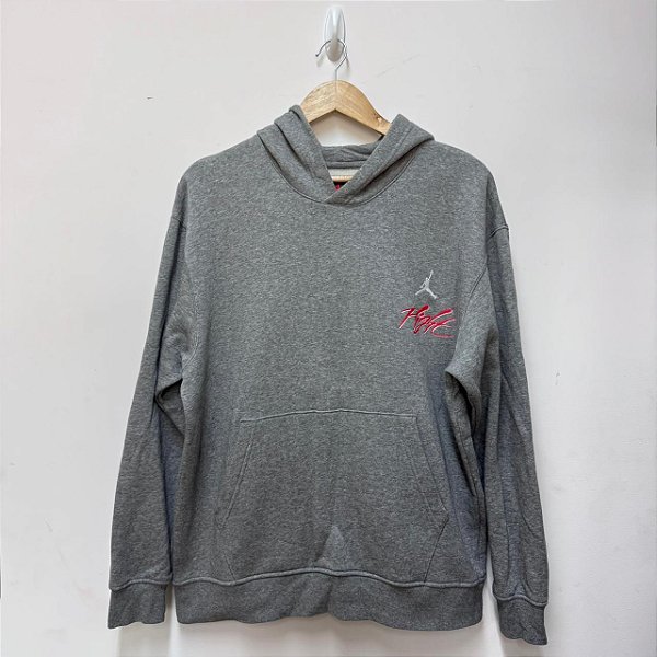 MOLETOM JORDAN ESSENTIALS FLIGHT CINZA