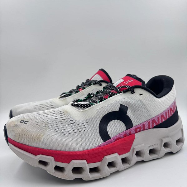 ON RUNNING CLOUD MONSTER 2 IVORY SILVER " COM DETALHE "