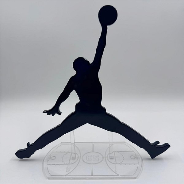 PLACA AIR JORDAN MDF C/BASE PRETA