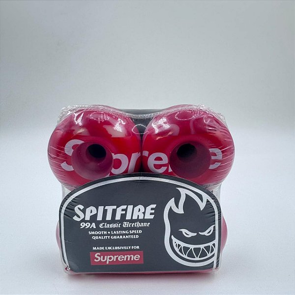 SUPREME X SPITFIRE RODAS DE SKATE LOGO RED