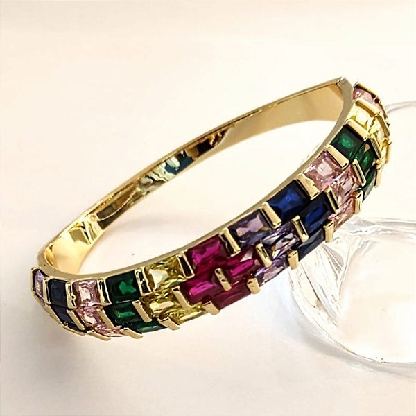 BRACELETE ARO ZIRC COLORIDA