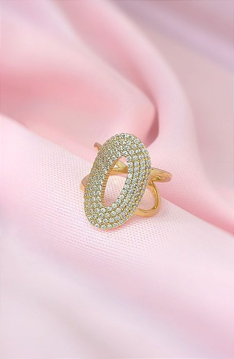 ANEL OVAL LUXO CRAV ZIRC