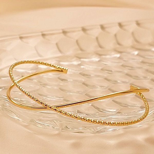BRACELETE 2 FAIXAS 1 TEZTURIZADA