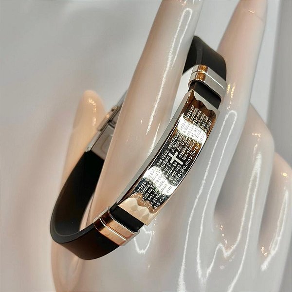 BRACELETE EMBORRACHADO ORAÇÃO PAI NOSSO